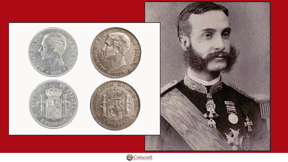 Spanish Pesetas Honouring Alfonso XII (Former King of Spain) - Coincraft